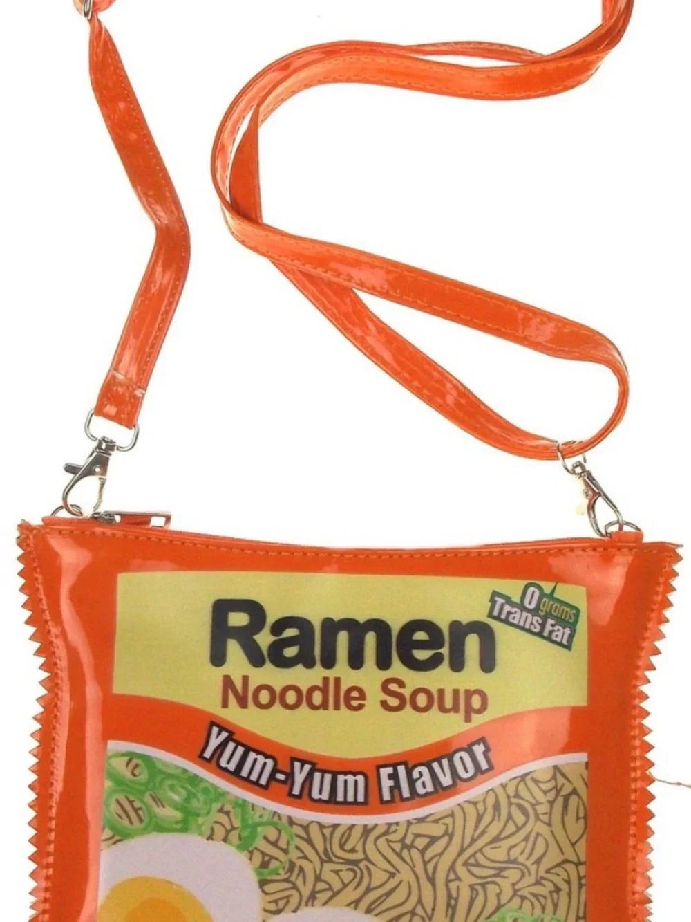 Orange Ramen Noodle Soup Crossbody Bag - Novelty Women’s Shoulder Purse
